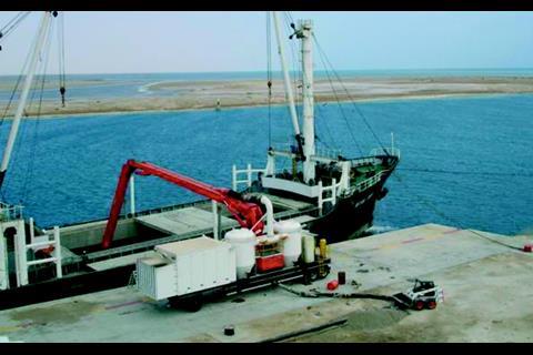 Van Aalst ship unloader at work in Port Sudan.